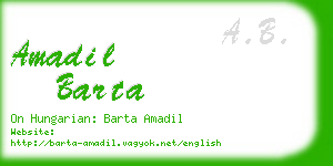 amadil barta business card